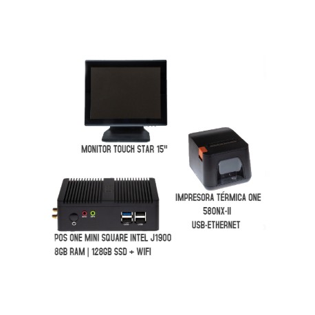 KIT ONE (MONITOR TOUCH+COMPUTADOR+IMPRESOR+GAVETA DE DINERO)